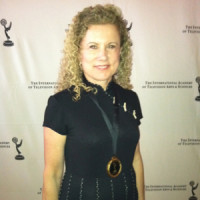 Susan accepts her International Emmy Gold Medal